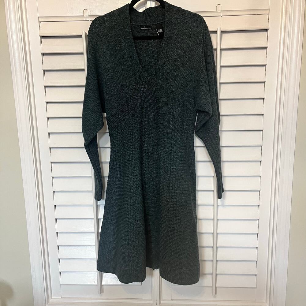 Moda Green Wool Blend Dress Size Large